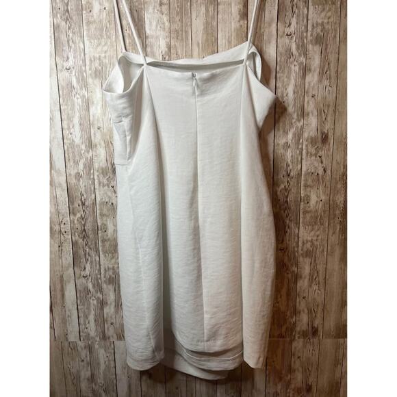 ZARA 🤍 White Draped Slip Dress | Size L NWOT | Effortless 🔥 - Picture 2 of 3